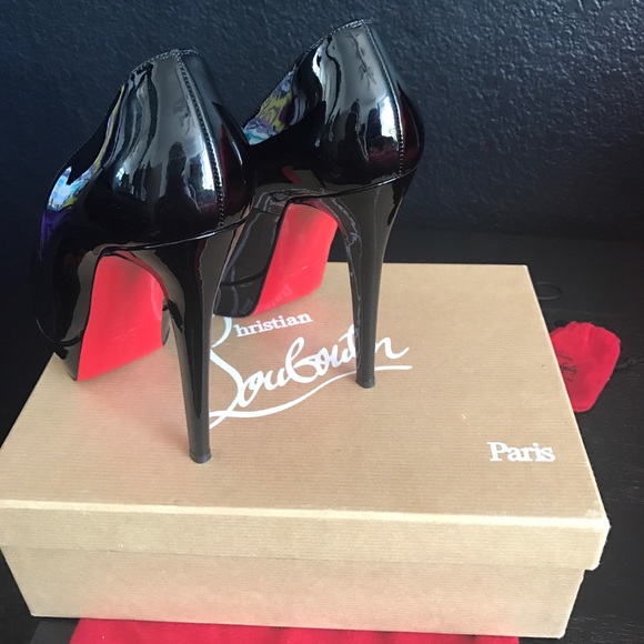 Louboutin Bianca 140 patent heels-black - Picture 8 of 8